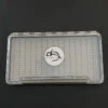 FLY FISH FOOD LOGO FLY BOX, CLEAR SINGLE SIDED - X-LARGE WITH EASY GRIP FOAM -The Fiy Fishers Fly Shop AB100 EGF 2
