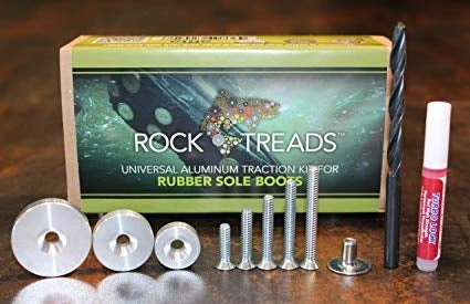 Rock Treads - Universal Aluminum Traction Kit - Rubber & Felt Fixed Sole Boots 3 Rock Treads - Universal Aluminum Traction Kit - Rubber & Felt Fixed Sole Boots