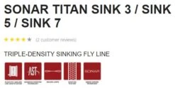 Scientific Anglers Sonar Titan Sink 3/Sink 5/Sink 7 Fly Line 8 Scientific Anglers Sonar Titan Sink 3/Sink 5/Sink 7 Fly Line -The Fiy Fishers Fly Shop SonarTitan3.5.7Tech